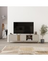 Mobile Porta TV Vena Rovere e Cashmere L 180 cm con 3 Ante e Vano a Giorno