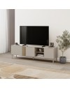 Mobile Porta TV Vena Rovere e Cashmere L 180 cm con 3 Ante e Vano a Giorno