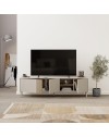 Mobile Porta TV Vena Rovere e Cashmere L 180 cm con 3 Ante e Vano a Giorno