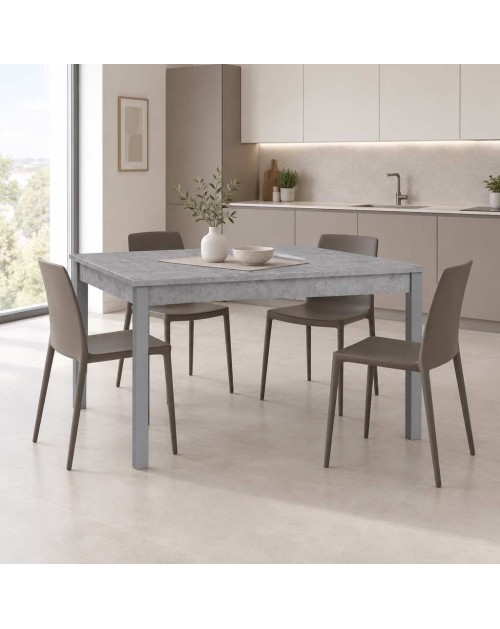 Tavolo allungabile Firenze 120x80 colore cemento