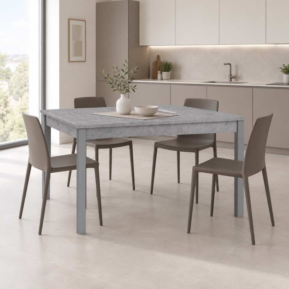 Tavolo allungabile Firenze 120x80 colore cemento