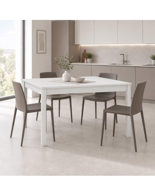 Tavolo allungabile Firenze 120x80 colore bianco frassinato