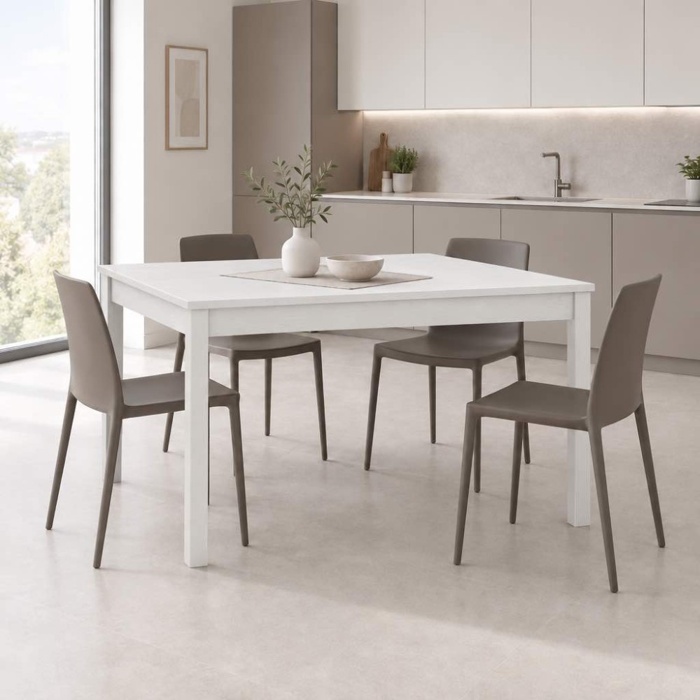 Tavolo allungabile Firenze 120x80 colore bianco frassinato