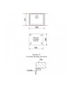 Lavello monovasca Plados ON5610ST sottotop 56x43.5 microUltragranit tecnologia ariapura nero