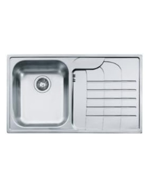 Lavello 1 vasca Franke Zodiaco Zox 614 con gocciolatoio destro 86x50 cm. inox