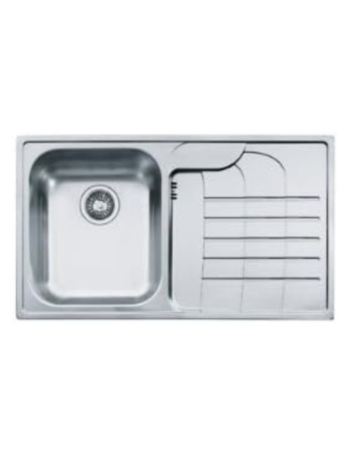 Lavello 1 vasca Franke Zodiaco Zox 614 con gocciolatoio destro 86x50 cm. inox