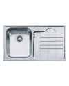 Lavello 1 vasca Franke Zodiaco Zox 614 con gocciolatoio destro 86x50 cm. inox