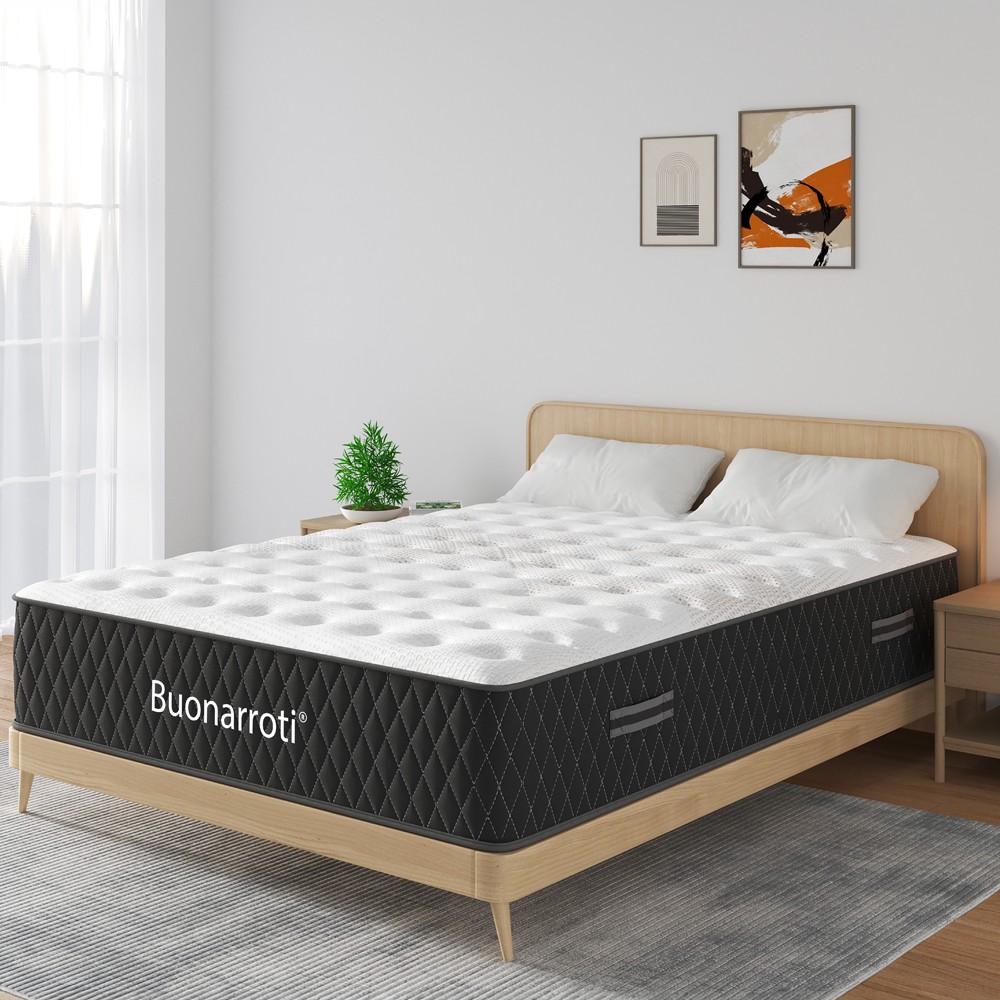 Materasso matrimoniale Aquila in schiuma multistrato e molle insacchettate 160x190x33 cm