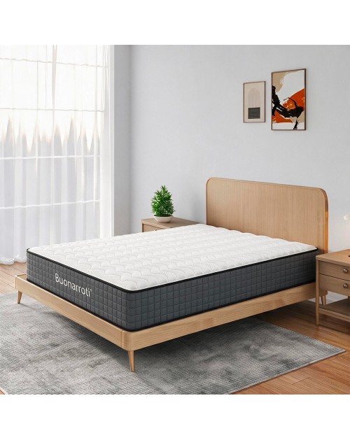 Materasso francese 140x190X25H molle insacchettate e memory foam Balto
