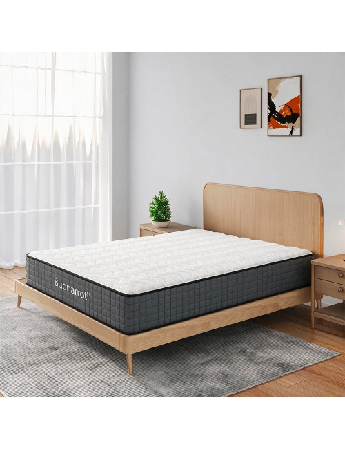 Materasso Francese 140x190X25H Molle Insacchettate e Memory Foam