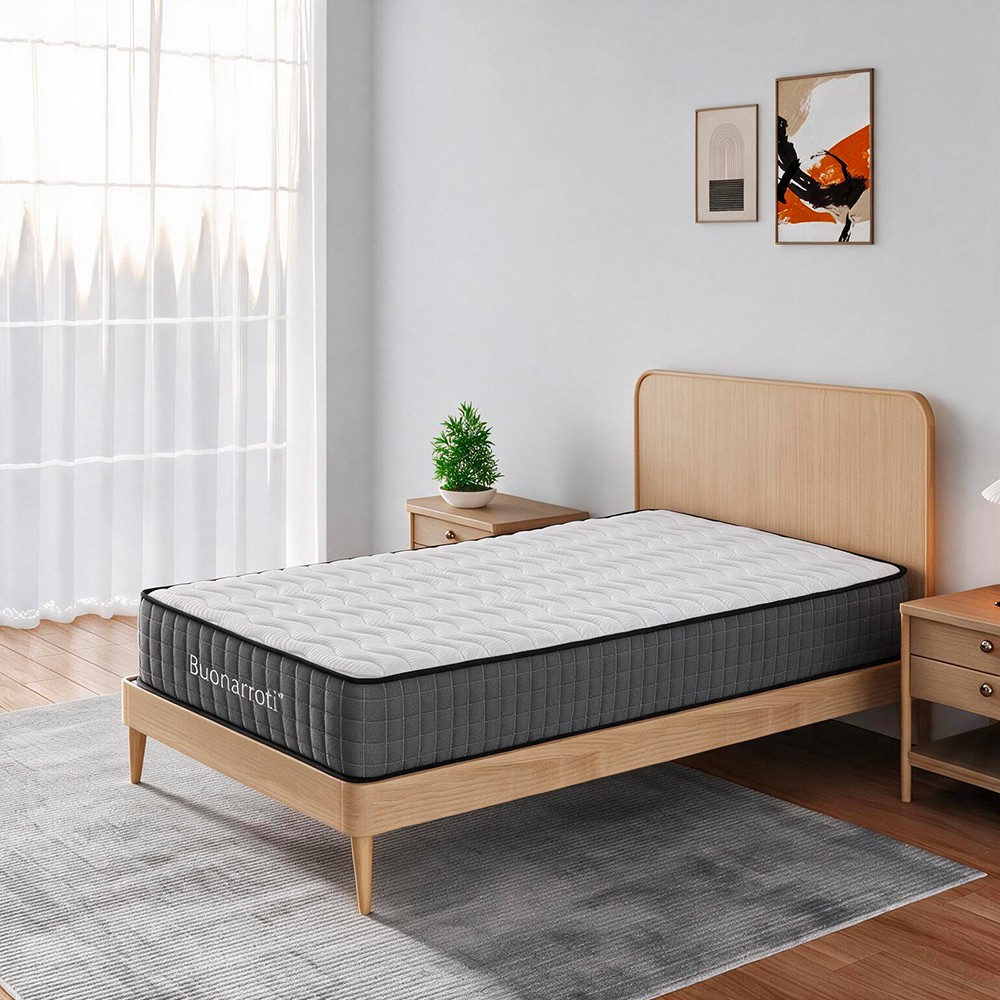 Materasso singolo 80x190X25H molle insacchettate e memory foam Balto