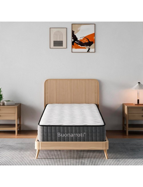 Materasso Singolo 80x190X25H Molle Insacchettate e Memory Foam Balto