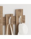 Appendiabiti a muro Wave 8 ganci colore noce