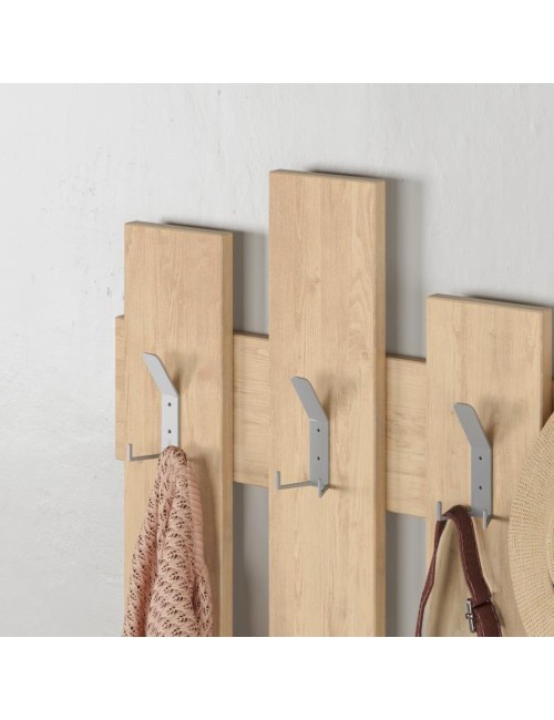 Appendiabiti a Muro Wave 8 Ganci Colore Rovere Prezzo