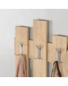 Appendiabiti a muro Wave 8 ganci colore rovere