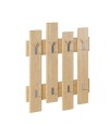 Appendiabiti a muro Wave 8 ganci colore rovere