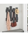 Appendiabiti a muro Wave 8 ganci colore antracite