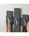 Appendiabiti a muro Wave 8 ganci colore antracite