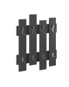 Appendiabiti a muro Wave 8 ganci colore antracite