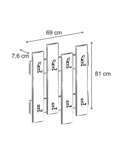 Appendiabiti a Muro Wave 8 Ganci Colore Antracite Prezzo