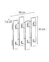 Appendiabiti a muro Wave 8 ganci colore antracite