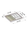 Portaposate Sky per Cassetto da 60 cm Bianco Regolabile Plastica Plastica