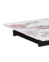 Tavolo allungabile Roxane con piano in ceramica effetto marmo arabesque pandora lucido 160x90x76H