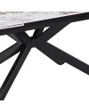 Tavolo allungabile Roxane con piano in ceramica effetto marmo arabesque pandora lucido 160x90x76H