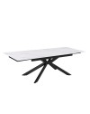 Tavolo allungabile Roxane con piano in ceramica effetto marmo bianco lucido lampaski 160x90x76H