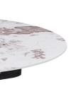 Tavolo Allungabile Girevole Carli 150 cm - Piano in Ceramica Marmo Arabesque Pandora Lucido