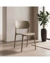 Set 4 Sedia in Polipropilene Loop Impilabili Tortora – Design Moderno e Leggero