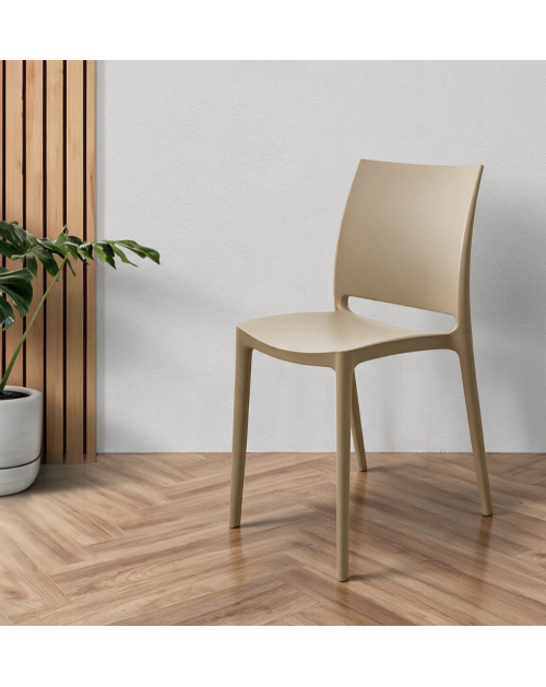 Set 4 Sedia in Polipropilene Sfera Impilabili Cashmere – Linea Moderna e Compatta