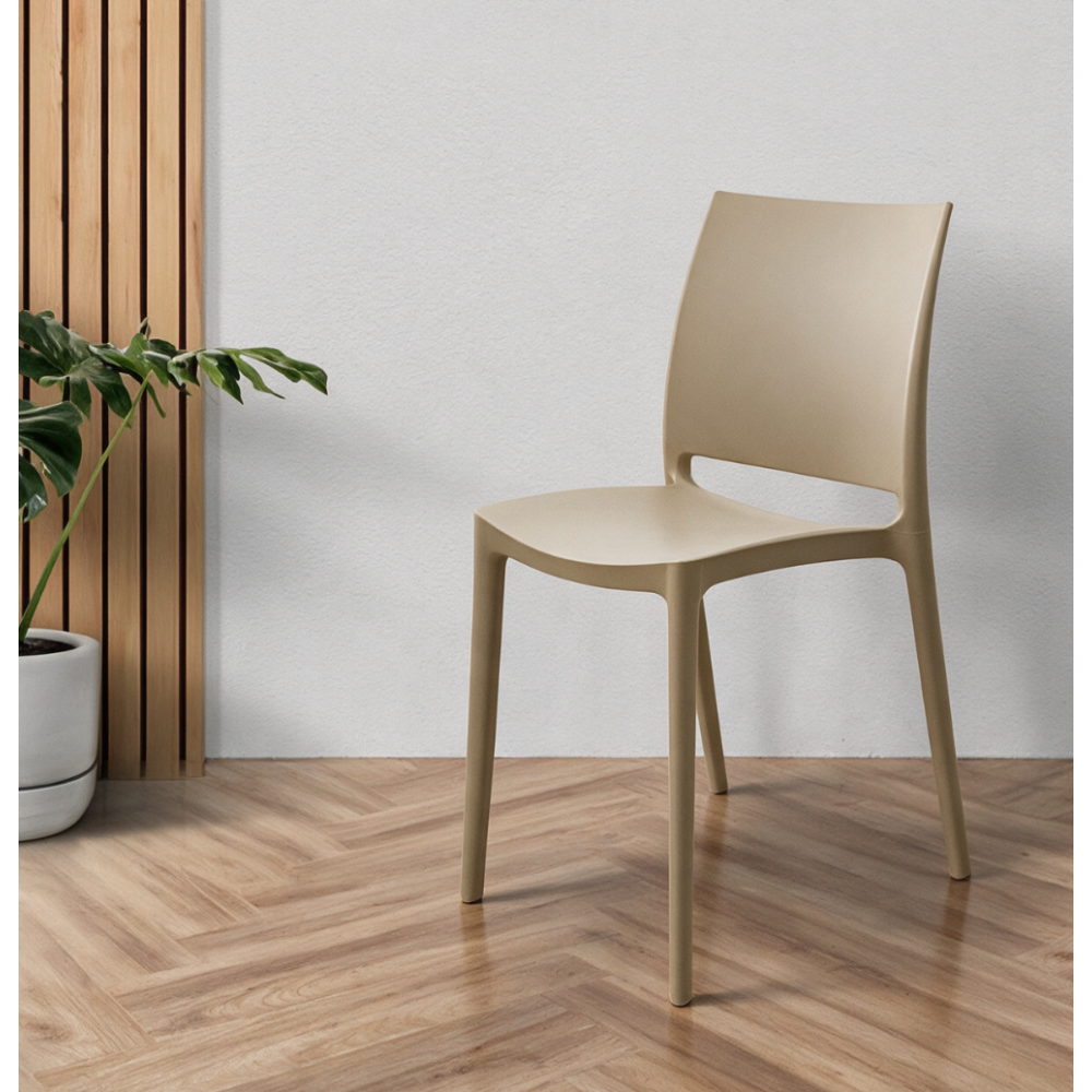 Set 4 Sedia in Polipropilene Sfera Impilabili Cashmere – Linea Moderna e Compatta