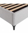 Letto Matrimoniale Line con Contenitore in Tessuto Grigio Chiaro – Stile Moderno e Praticità Salvaspazio