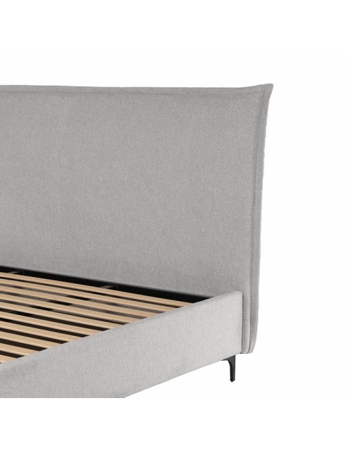 Letto Matrimoniale Line con Contenitore in Tessuto Grigio Chiaro – Stile Moderno e Praticità Salvaspazio