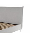 Letto Matrimoniale Line con Contenitore in Tessuto Grigio Chiaro – Stile Moderno e Praticità Salvaspazio