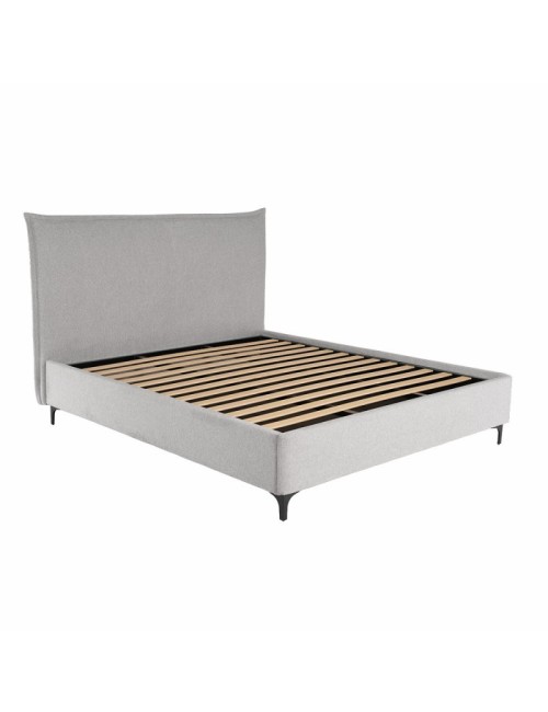 Letto Matrimoniale Line con Contenitore in Tessuto Grigio Chiaro – Stile Moderno e Praticità Salvaspazio
