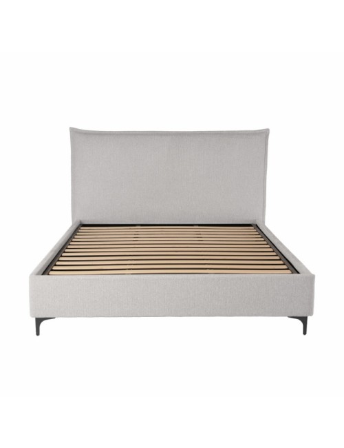 Letto Matrimoniale Line con Contenitore in Tessuto Grigio Chiaro – Stile Moderno e Praticità Salvaspazio