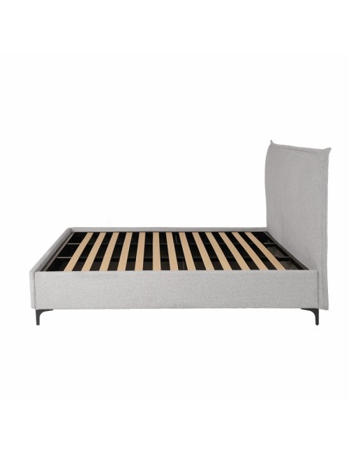 Letto Matrimoniale Line con Contenitore in Tessuto Grigio Chiaro – Stile Moderno e Praticità Salvaspazio
