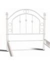 Letto Singolo Luxor in Ferro Battuto Bianco Anticato 90x195 cm