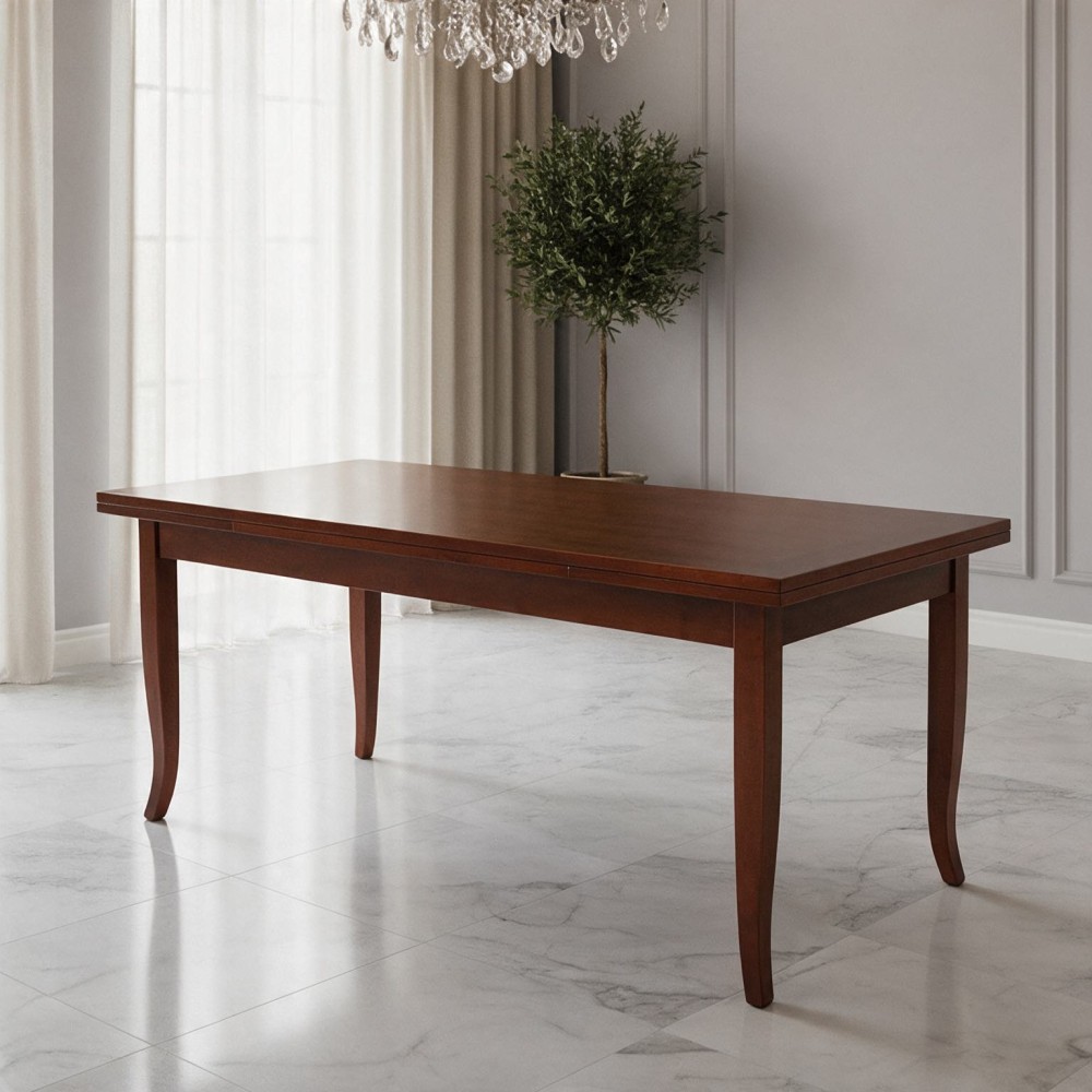 Tavolo allungabile rettangolare Verona colore noce 140x80