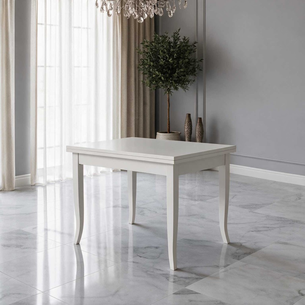Tavolo quadrato allungabile Verona 90x90 colore bianco
