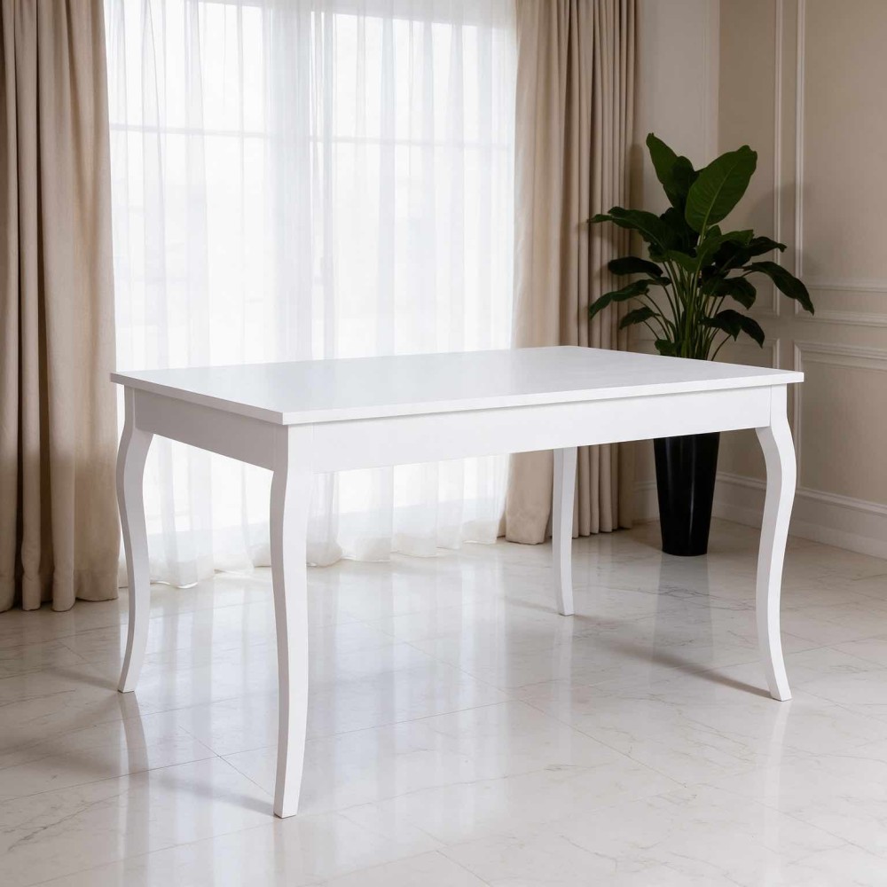 Tavolo rettangolare allungabile Liberty 140x85x76h colore bianco frassinato