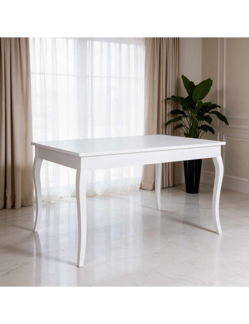 Tavolo Rettangolare Allungabile Liberty 140x85x76h bianco frassinato