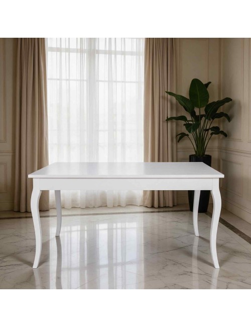 Tavolo Rettangolare Allungabile Liberty 140x85x76h bianco frassinato