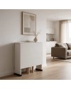 Tavolo Salvaspazio Trio Pieghevole 24x90x78 cm Bianco Frassinato