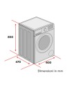 Lavatrice Extra Slim 41 cm  Classe A  7 Kg | 1000 Giri  Inverter BLDC  Vapore Weight Sensing