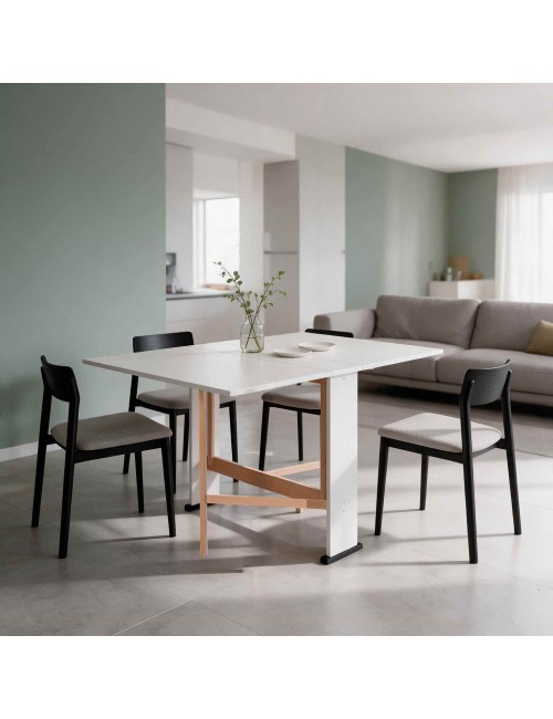 Tavolo Consolle Pieghevole bianco Mati Salvaspazio 21x74x78H