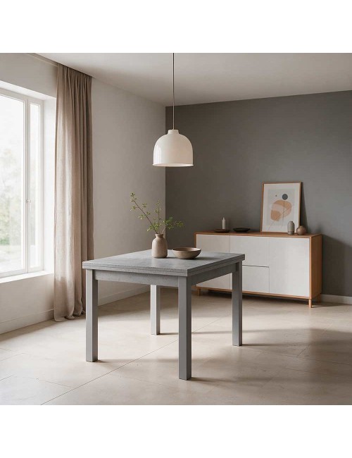 Tavolo Raddoppiabile Firenze 90x90 Colore Cemento Prezzo
