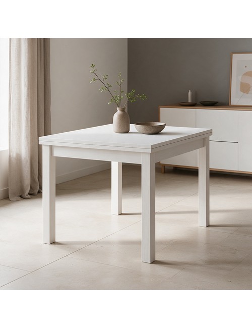 Tavolo raddoppiabile Firenze bianco frassinato 90x90 Prezzo